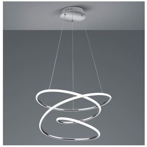 8055303864943 - Iperbriko - Led Kronleuchter Dimmer 4000k Modernes Design Vortex Chrom Bologna Trio Beleuchtung