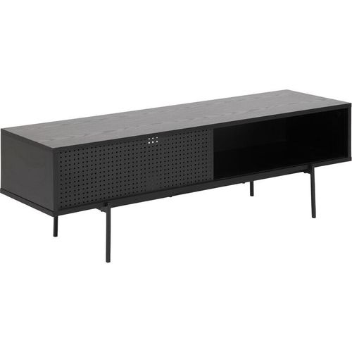 5713941166500 - TV-Schrank ACTONA GROUP Angus Schränke Gr B H T 140 cm x 445 cm x 40 cm 1 St schwarz TV-Sideboards TV-BankTV Tisch mit 1 Schiebetür schwarz Höhe 4450 cm