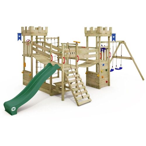 4255689913738 - Klettergerüst Smart Arch Kinderspielturm mit Kletternetz und Wackelbrücken Ritterburg riesiger Sandkasten Ladentheke Picknicktisch Kletterwand