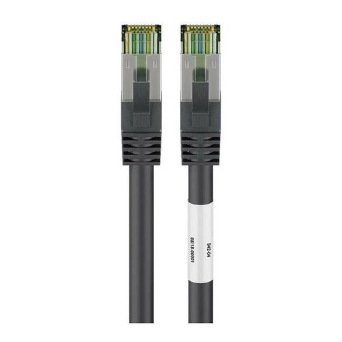 4040849667213 - Cat 81 Patchkabel s ftp (PiMF) Schwarz 1 m 999 % sauerstofffreier Kupferleiter (ofc) awg 24 halogenfreier Kabelmantel (lszh) (66721) - Goobay