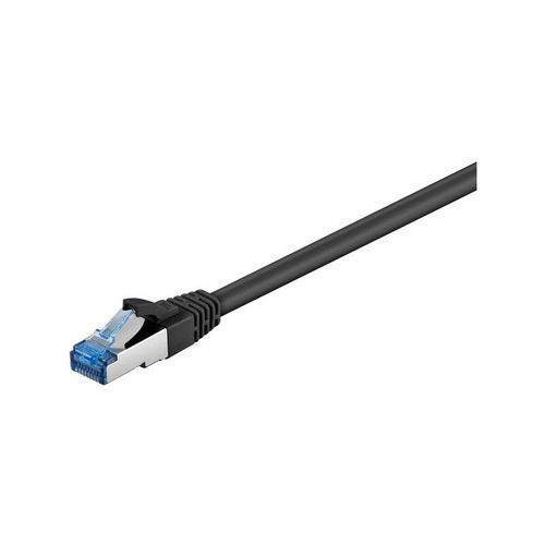 4040849956072 - Cat 6A Patchkabel s ftp (PiMF) Kupferleiter (cu) halogenfreier Kabelmantel (lszh) schwarz 15 m (95607) - Goobay