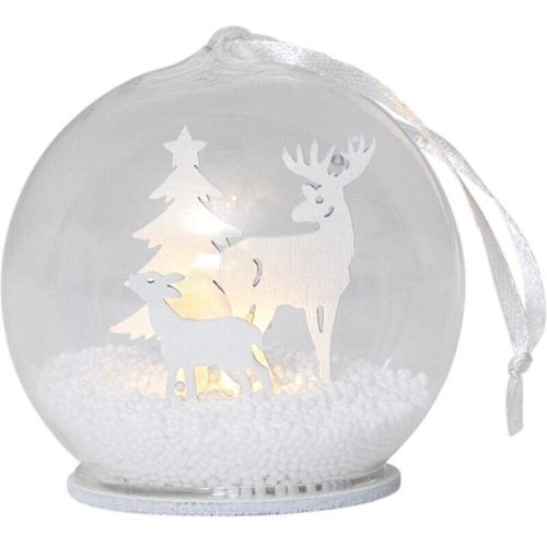 7391482036858 - Star Trading - led Weihnachtskugel Fauna in Weiß und Transparent - white