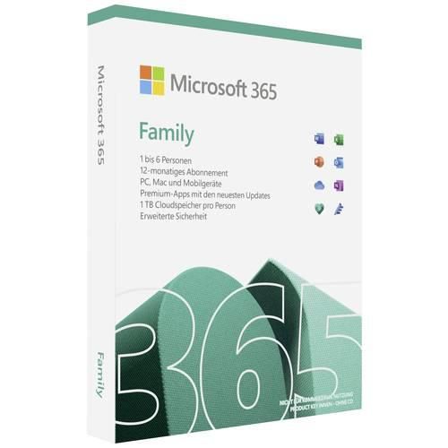 0196388208531 - Office 365 Family Vollversion 6 Lizenzen Android iOS Mac Windows Office-Paket