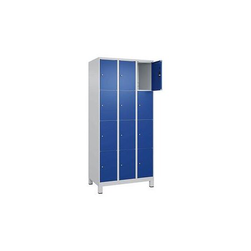 4066681681231 - Schließfachschrank Classic Plus enzianblau lichtgrau 080010-304 S10003 12 Schließfächer 900 x 500 x 1950 cm 4066681681231 C