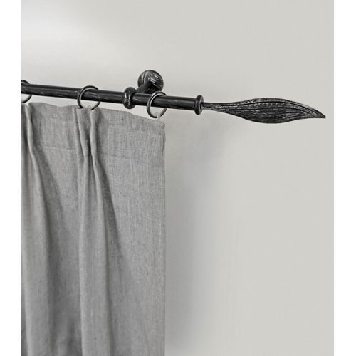 9002777195669 - Gardinenstange GARESA ESPERANCA Gardinenstangen Gr L 260 cm Ø 16 mm 1 St 1 läufig schwarz Kinder Gardinenstangen für rustikale Vorhanggarnitur verlängerbar Eisen mit Ringe