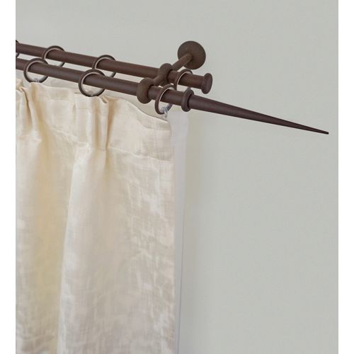 9002777192514 - Gardinenstange GARESA ESPERANCA Gardinenstangen Gr L 310 cm Ø 16 mm 1 St 2 läufig braun (rost) Kinder Gardinenstangen für rustikale Vorhanggarnitur verlängerbar Endknopf Spitze m Ringe