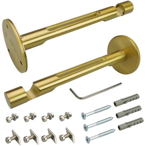 4016318280535 - Kombiträger Gardinenstangenhalterungen Gr Ø 16 cm goldfarben (goldfarben matt) Gardinenstangenhalter Gardinenstangenhalterungen für Gardinenstangen und Flächenvorhangschienen Ø 16 mm 4016318280535 - Kombiträger Gardinenstangenhalterungen Gr Ø 16 cm goldfarben (goldfarben matt) Gardinenstangenhalter Gardinenstangenhalterungen für Gardinenstangen und Flächenvorhangschienen Ø 16 mm