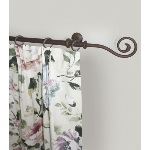 9002777193665 - Gardinenstange GARESA ESPERANCA Gardinenstangen Gr L 260 cm Ø 16 mm 1 St 1 läufig braun (rost) Kinder Gardinenstangen für rustikale Vorhanggarnitur verlängerbar Eisen Endk Spirale