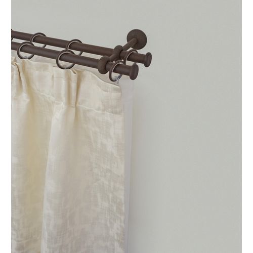 9002777202251 - Gardinenstange GARESA ESPERANCA Gardinenstangen Gr L 450 cm Ø 16 mm 1 St 2 läufig braun (rost) Kinder Gardinenstangen für rustikale Vorhanggarnitur verlängerbar Eisen Endkappe mit Ringe