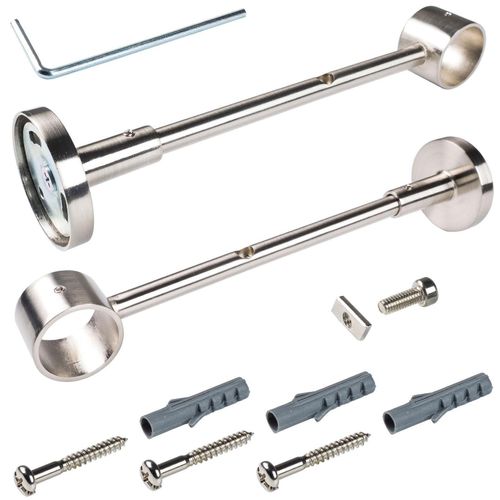 4016318312908 - Kombiträger Gardinenstangenhalterungen Gr Länge 205 cm silberfarben (edelstahlfarben) Gardinenstangenhalter Gardinenstangenhalterungen für Gardinenstangen und Innenlaufprofile Ø 28 mm 4016318312908 - Kombiträger Gardinenstangenhalterungen Gr Länge 205 cm silberfarben (edelstahlfarben) Gardinenstangenhalter Gardinenstangenhalterungen für Gardinenstangen und Innenlaufprofile Ø 28 mm