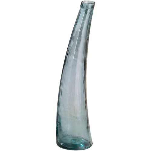 4063387391976 - Bodenvase GILDE Corno Vasen Gr H 80 cm Ø 20 cm blau (petrol) Blumenvasen Vasen aus Glas Höhe ca 80 cm