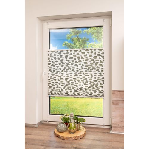 4260459069287 - Plissee K-HOME Klemmfix Pisa Plissees Gr 130 cm zweiseitig verschiebbar 35 cm grau (stein grau) Kinder Kinderzimmer-Plissees Crushed-Optik