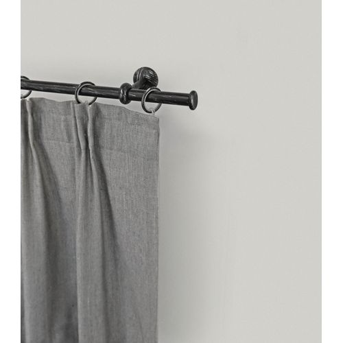 9002777200455 - Gardinenstange GARESA ESPERANCA Gardinenstangen Gr L 250 cm Ø 16 mm 1 St 1 läufig schwarz Kinder Gardinenstangen für rustikale Vorhanggarnitur verlängerbar Eisen Endkappe mit Ringe