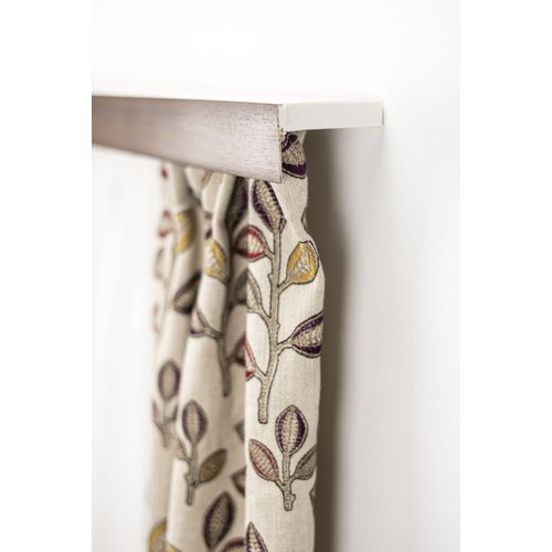 9002777220828 - Gardinenschiene GARESA Kunststoffschiene mit Blende Gardinenstangen Gr L 220 cm 2 läufig braun (nussbaum) Gardinenschienen Deckenmontage verlängerbar einfache Montage schlicht