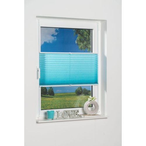 4260130362461 - K-HOME Plissee »Klemmfix Pisa« Lichtschutz ohne Bohren verspannt Crushed-Optik