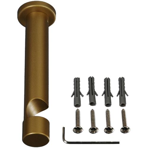 4016318250033 - Träger Gardinenstangenhalterungen Gr Ø 2 cm grau (messingfarben) Gardinenstangenhalter Gardinenstangenhalterungen für Gardinenstangen Ø 20 mm