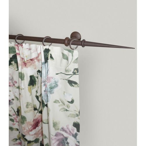 9002777191227 - Gardinenstange GARESA ESPERANCA Gardinenstangen Gr L 220 cm Ø 16 mm 1 St 1 läufig braun (rost) Kinder Gardinenstangen für rustikale Vorhanggarnitur verlängerbar Endknopf Spitze m Ringe