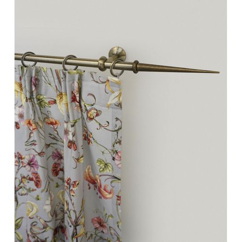 9002777191784 - Gardinenstange GARESA ESPERANCA Gardinenstangen Gr L 380 cm Ø 16 mm 1 St 1 läufig goldfarben (antikmessingfarben) Kinder Gardinenstangen für rustikale Vorhanggarnitur verlängerbar Endknopf Spitze m Ringe