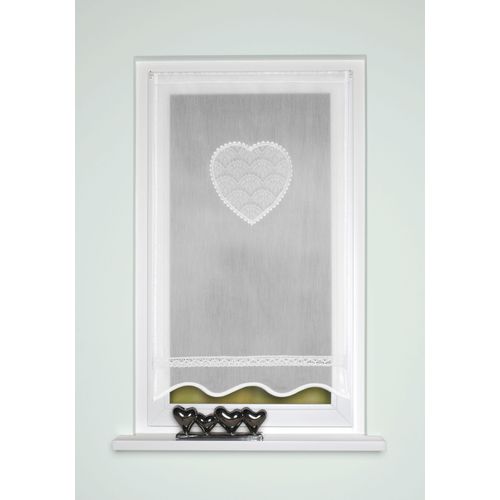 4056751396097 - Türvorhang HOME WOHNIDEEN CORAZON Gr 4 weiß B90cm H100cm Polyester Gardinen Tür-und Fensterbehang Batist bestickt 4056751396097 - Türvorhang HOME WOHNIDEEN CORAZON Gr 4 weiß B90cm H100cm Polyester Gardinen Tür-und Fensterbehang Batist bestickt