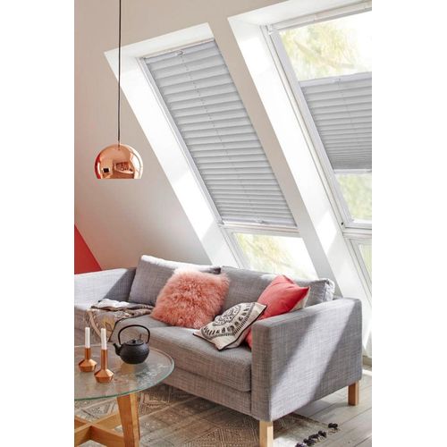 4001442782376 - Dachfensterplissee Classic Style Crepe Plissees Gr 100 cm zweiseitig verschiebbar 61 cm grau (grau weiß) Dachfensterplissees mit Führungsschienen 4001442782376 - Dachfensterplissee Classic Style Crepe Plissees Gr 100 cm zweiseitig verschiebbar 61 cm grau (grau weiß) Dachfensterplissees mit Führungsschienen
