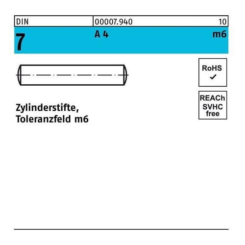 4051427231139 - Zylinderstift DIN 7 10 m6 x 16 A 4 DIN 7 4051427231139 - Zylinderstift DIN 7 10 m6 x 16 A 4 DIN 7