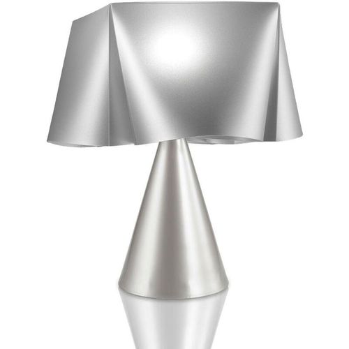 0748323550061 - Linea Zero - Silver Cone Tischlampe aus Kunststoff Cm 28 x 32 Std