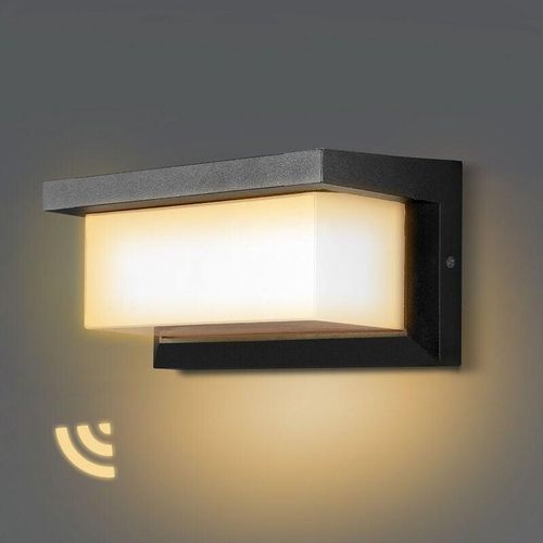 9496896004924 - Swanew - Applique murale dextérieur led avec détecteur de mouvement Applique murale moderne IP65 étanche pour patio jardin blanc chaud