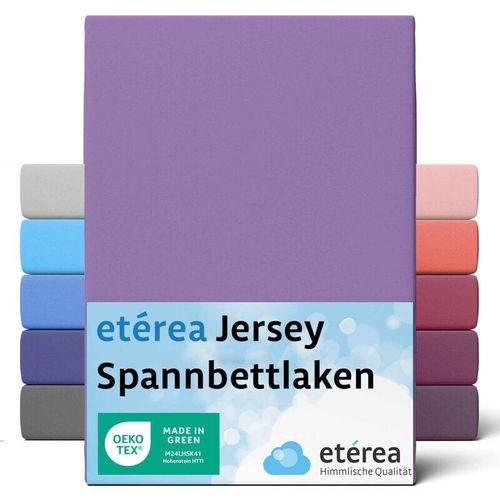 4055971100835 - Comfort Jersey Spannbettlaken Violett 90x200 cm - 100x200 cm - Violett - Etérea