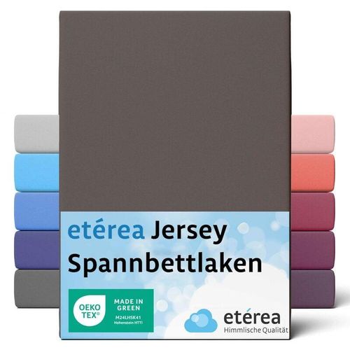 4055971100699 - Comfort Jersey Spannbettlaken Dunkelbraun 90x200 cm - 100x200 cm - Dunkelbraun - Etérea