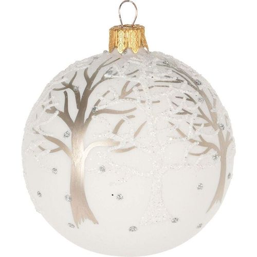 5902973437027 - Home Styling - Weihnachtskugel aus Glas glitzernd ø 8 cm