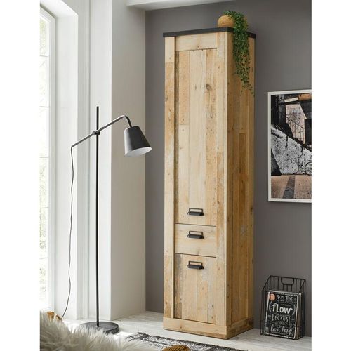 4066075035633 - Lomadox - Hochschrank SHELTON-61 in Old Style hell Nb mit anthrazit b h t ca 51 201 38 cm