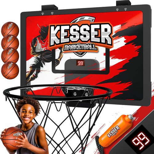 4255598325899 - KESSER® Mini-Basketballkorb fürs Zimmer & Büro Tür-Basketballkorb Indoor & Outdoor Basketball-Board für Kinder-Zimmer & Wandmontage Basketballbrett inkl Ballnetz Pumpe & Ball 4255598325899 - KESSER® Mini-Basketballkorb fürs Zimmer & Büro Tür-Basketballkorb Indoor & Outdoor Basketball-Board für Kinder-Zimmer & Wandmontage Basketballbrett inkl Ballnetz Pumpe & Ball
