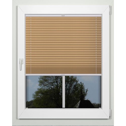 4042627365304 - Plissee INDEKO simple Plissees Gr 100 cm zweiseitig verschiebbar 81 cm braun (cappuccino weiß) Sonnenschutz-Plissees nach Maß 4042627365304 - Plissee INDEKO simple Plissees Gr 100 cm zweiseitig verschiebbar 81 cm braun (cappuccino weiß) Sonnenschutz-Plissees nach Maß
