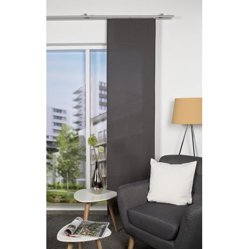 4056751412346 - Schiebegardine HEINE HOME Gardinen Gr 245 cm Multifunktionsband 60 cm grau (anthrazit) Schiebegardinen blickdicht