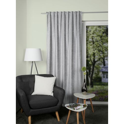4056751427005 - Vorhang HOME WOHNIDEEN THERMO Gr 1 grau B135cm H245cm Polyester Gardinen Chenille-Thermoschal Uni