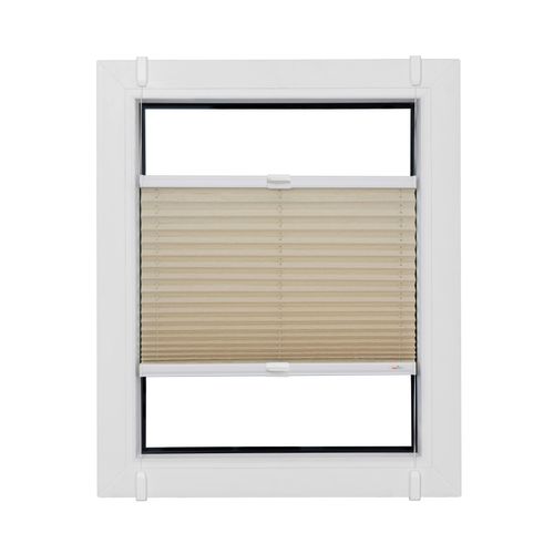 4001442709366 - Plissee Start-up Style Crush weiß (naturfarben weiß weiß) Plissees Kinder 100cm zweiseitig verschiebbar 100cm Obermaterial 80% Polyester 15% Metall 5% Kunststoff nach Maß B100cm H100cm