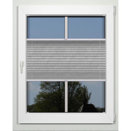4042627383247 - Plissee INDEKO advanced grau (grau weiß) Plissees 170cm zweiseitig verschiebbar 93cm Obermaterial 94% Polyester 6% sonstige Fasern Crushed-Optik nach Maß B93cm H170cm 4042627383247 - Plissee INDEKO advanced grau (grau weiß) Plissees 170cm zweiseitig verschiebbar 93cm Obermaterial 94% Polyester 6% sonstige Fasern Crushed-Optik nach Maß B93cm H170cm