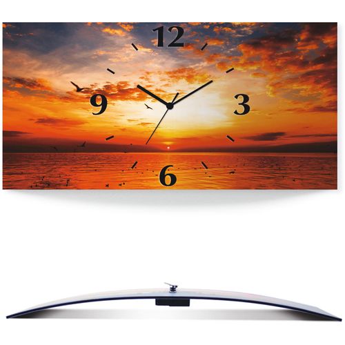 4059745812108 - Wanduhr ARTLAND Sonnenuntergang am Strand Wanduhren Gr B H T 60 cm x 30 cm x 03 cm Funkuhr orange Wanduhren 3D Optik gebogen mit Quarz- oder Funkuhrwerk versch Größen 4059745812108 - Wanduhr ARTLAND Sonnenuntergang am Strand Wanduhren Gr B H T 60 cm x 30 cm x 03 cm Funkuhr orange Wanduhren 3D Optik gebogen mit Quarz- oder Funkuhrwerk versch Größen