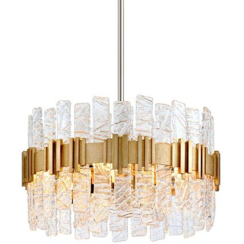 0782042683198 - Hudson Valley Lighting - Ciro 5-flammige Pendelleuchte antique Leaf Edelstahl Glas 0782042683198 - Hudson Valley Lighting - Ciro 5-flammige Pendelleuchte antique Leaf Edelstahl Glas