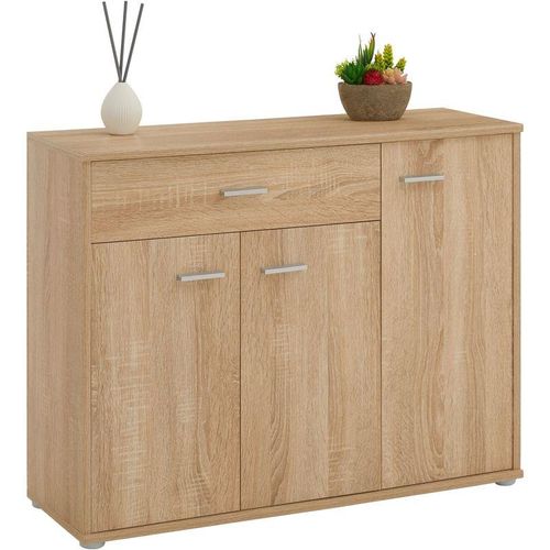 4055641941263 - Caro-möbel - Sideboard estelle mit 3 Türen 1 Schublade in Sonoma Eiche