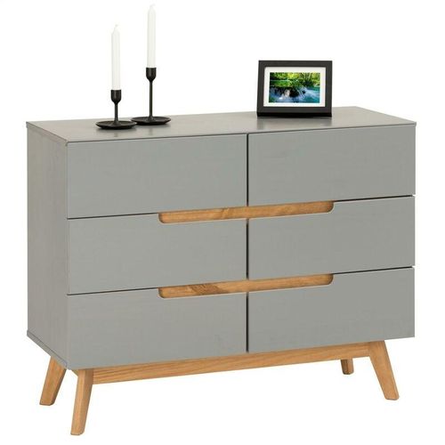 4016787839180 - Sideboard TIBOR mit 6 Schubladen grau