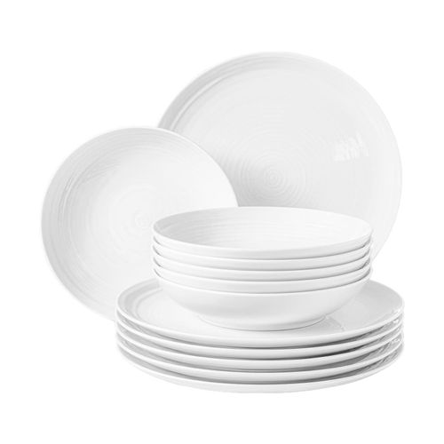 4052212124391 - Tafelservice SELTMANN WEIDEN Geschirr-Set Terra Geschirr-Sets Gr 12 tlg weiß Tafelservice Geschirr Teller Set weiß Made in Germany 12 Teile für 6 Personen