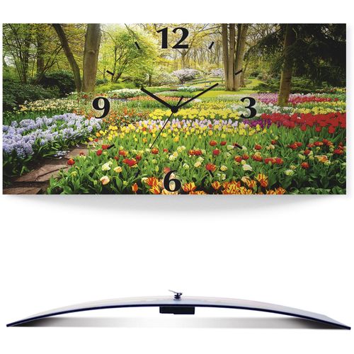 4062144604311 - Wanduhr ARTLAND Tulpen Garten Frühling Wanduhren Gr B H T 60 cm x 30 cm x 03 cm Quarzuhr bunt Wanduhren 3D Optik gebogen mit Quarz- oder Funkuhrwerk versch Größen 4062144604311 - Wanduhr ARTLAND Tulpen Garten Frühling Wanduhren Gr B H T 60 cm x 30 cm x 03 cm Quarzuhr bunt Wanduhren 3D Optik gebogen mit Quarz- oder Funkuhrwerk versch Größen