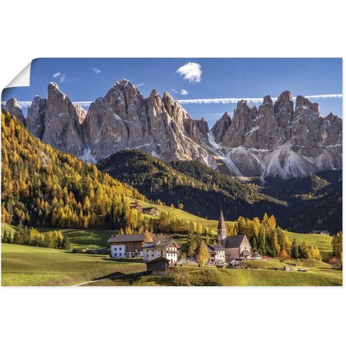 4062144644317 - Wandbild ARTLAND Herbst in Südtirol Bilder Gr B H 90 cm x 60 cm Poster Berge & Alpenbilder Querformat 1 St beige (naturfarben) Kunstdrucke als Alubild Leinwandbild Wandaufkleber oder Poster in versch Größen