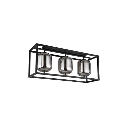 9007371548828 - Deckenleuchte schwarz Glas rauch L 77 cm
