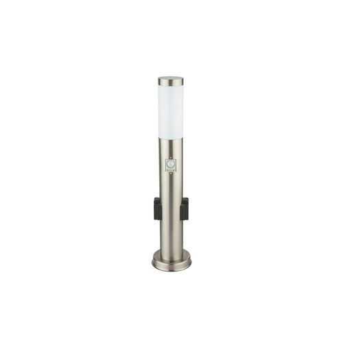 3800157658836 - LED Außen-Wegeleuchte Dally M Edelstahl Inkl Bewegungsmelder Dämmerungsschalter und 2 Steckdosen Steckdosensäule E27 IP44 60cm 3800157658836 - LED Außen-Wegeleuchte Dally M Edelstahl Inkl Bewegungsmelder Dämmerungsschalter und 2 Steckdosen Steckdosensäule E27 IP44 60cm