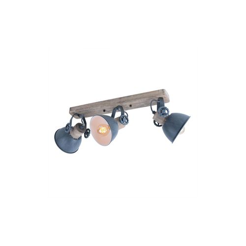 4059157313644 - Etc-shop - Deckenlampe Retro Holzleuchte Deckenleuchte grau Deckenstrahler 3 flammig verstellbar 3x E27 l 59 cm