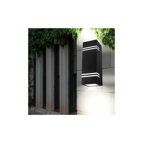 3800157617710 - 2GU10 und GU53 (MR16) Quadratische Aluminium Wandhalterung für led Strahler Schwarz Farbe IP44 - V-tac 3800157617710 - 2GU10 und GU53 (MR16) Quadratische Aluminium Wandhalterung für led Strahler Schwarz Farbe IP44 - V-tac