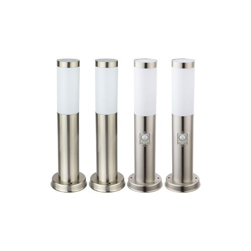 4059157030633 - 4er Set Steh Leuchten Außen Weg Beleuchtungen Edelstahl Stand Lampen Bewegungsmelder IP44 E27 4059157030633 - 4er Set Steh Leuchten Außen Weg Beleuchtungen Edelstahl Stand Lampen Bewegungsmelder IP44 E27