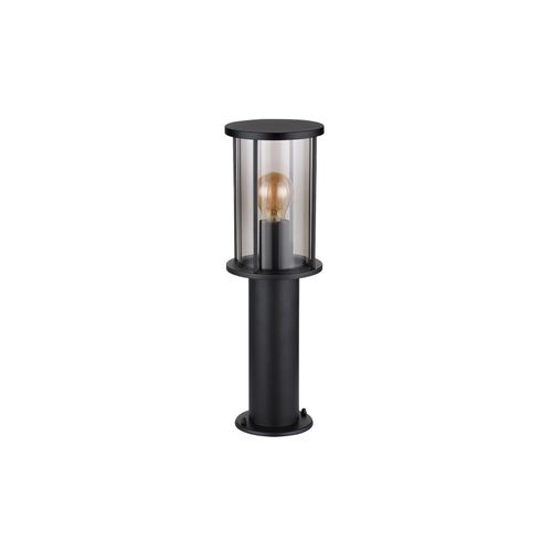 9007371463787 - Stehlampe Garten Sockelleuchte modern Außenlampe schwarz Wegeleuchte wetterfest Glasschirm rauch Edelstahl matt 1x E27 Fassung DxH 143x45 cm 9007371463787 - Stehlampe Garten Sockelleuchte modern Außenlampe schwarz Wegeleuchte wetterfest Glasschirm rauch Edelstahl matt 1x E27 Fassung DxH 143x45 cm